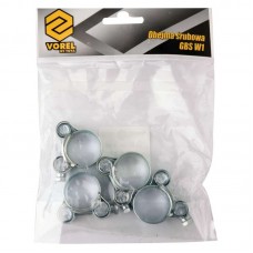 VOREL Set 4 coliere cu surub zincat, diametru stra..
